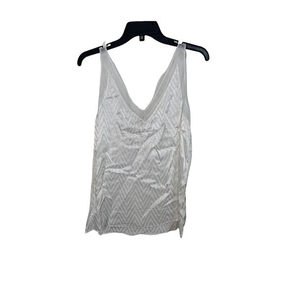 Ted baker cami top with ivory mesh chevron print v neck size Size 5 NWT $149 - Picture 2 of 6